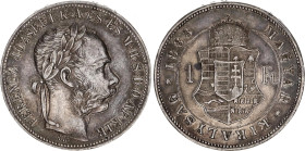 Hungary 1 Forint 1883 KB
KM# 469, N# 26846; Silver; Franz Joseph I; AUNC, with hairlines