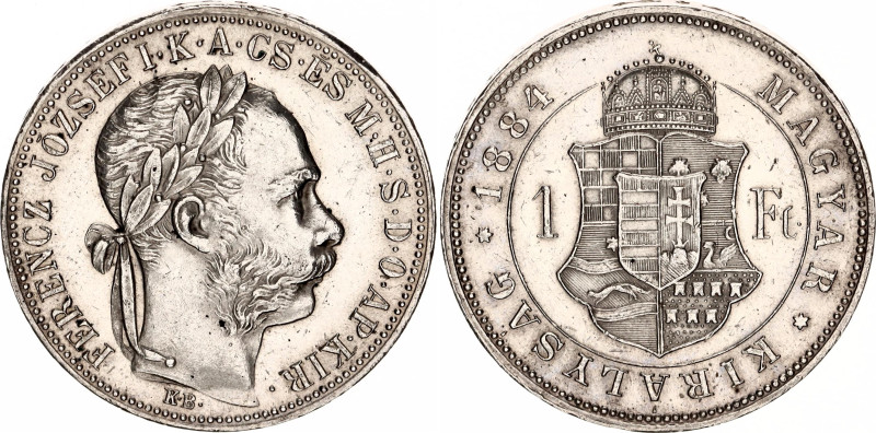 Hungary 1 Forint 1884 KB
KM# 469, EH# 1466, H# 2141, Adamo# M15, N# 26846; Silv...