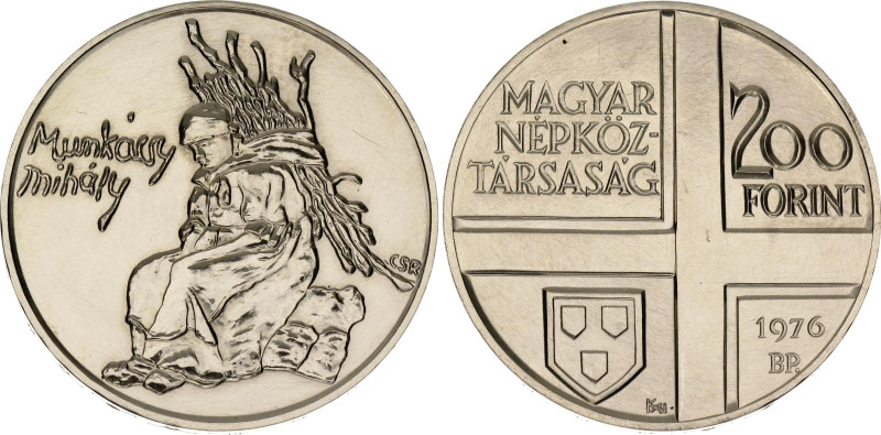 Hungary 200 Forint 1976 BP
KM# 607, ÉH# 1606, Adamo# EM50, N# 34342; Silver; Pa...