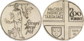 Hungary 200 Forint 1976 BP
KM# 608, ÉH# 1607, Adamo# EM51, N# 32043; Silver; Painter Series - Pal Szinyei Merse; Budapest Mint; Mintage 25000; UNC wi...