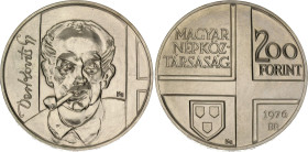 Hungary 200 Forint 1976 BP
KM# 609, ÉH# 1608, Adamo# EM49, N# 34343; Silver; Painter Series - Gyula Derkovits; Budapest Mint; Mintage 25000; UNC with...