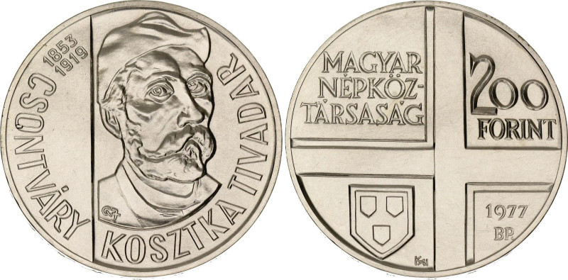 Hungary 200 Forint 1977 BP
KM# 611, ÉH# 1610, Adamo# EM52, N# 28337; Silver; Pa...