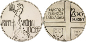 Hungary 200 Forint 1977 BP
KM# 612, ÉH# 1611, Adamo# EM54, N# 34345; Silver; Painter Series - József Rippl-Rónai; Budapest Mint; Mintage 25000; UNC w...