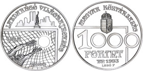 Hungary 1000 Forint 1993 BP
KM# 706, N# 34449; Silver., Proof; World Football Championship 1994, USA; Mintage: 15000 pcs.; With hairlines