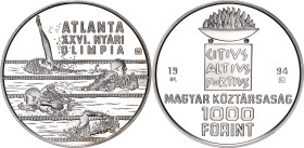 Hungary 1000 Forint 1994 BP
KM# 712, N# 34450; Silver., Proof; Summer Olympics in Atlanta, Swimming