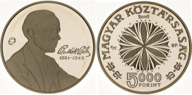 Hungary 5000 Forint 2006 BP
KM# 791, N# 34586; Silver., Proof; 125th Anniversary of Birth - Béla Bartók; Budapest Mint; Mintage 25000