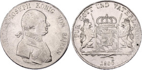 German States Bavaria 1 Conventionsthaler 1806
KM# 692, N# 158158; Silver 27.90 g.; Maximilian I Joseph; VF, Traces of justification