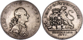 German States Brandenburg-Ansbach 1 Taler 1774 G WK
KM# 296, N# 235039; Silver 27.86 g.; Christian Friedrich Carl Alexander; VF