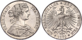 German States Frankfurt 1 Vereinsthaler 1860
KM# 360, N# 4704; Silver; Free imperial city of Frankfurt; AUNC
