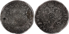 German States Jever 28 Stuber 1637 - 1649 (ND)
KM# 35, Dav. 713, N# 78546; Silver; Anton Günther; XF+