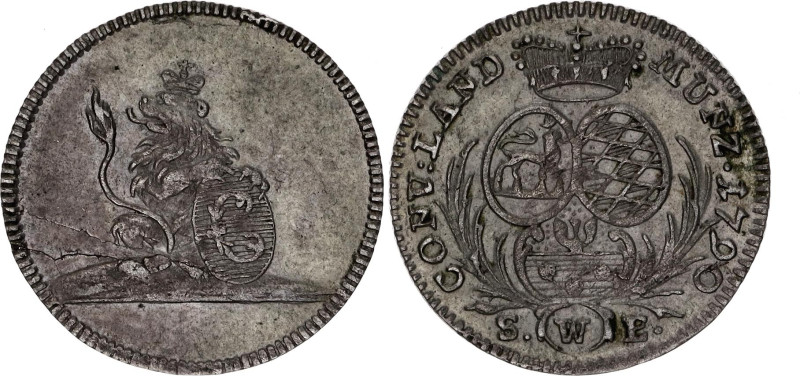 German States Lowenstein-Wertheim-Rochefort 3 Kreuzer 1790 SWE
KM# 94, Wibel# 3...