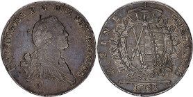 German States Saxony-Albertine 1 Taler 1768 EDC
KM# 983, Dav. 2682, N# 47132; Silver; Friedrich August III; XF+ with amazing toning