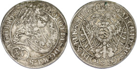 German States Silesia 15 Kreuzer 1694 MMW
KM# 462, N# 95772; Silver; Leopold I; Breslau Mint; VF