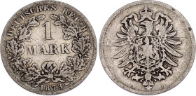 Germany - Empire 1 Mark 1873 D
KM# 7, N# 7031; Silver; Mintage 234134 pcs; G