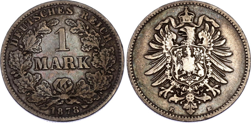 Germany - Empire 1 Mark 1878 E
KM# 7, N# 7031; Silver; Mintage 317582 pcs; VF
