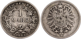 Germany - Empire 1 Mark 1883 F
KM# 7, N# 7031; Silver; Mintage 147744 pcs; VF