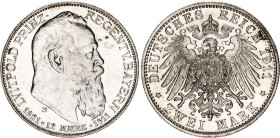 Germany - Empire Bavaria 2 Mark 1911 D
KM# 997, N# 20687; Silver; Otto; 90th Birthday of Prince Regent Luitpold; UNC with full mint luster
