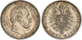 Germany - Empire Prussia 2 Mark 1876 B
KM# 506, N# 5810; Silver; Wilhelm I; XF