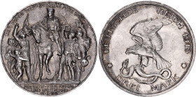 Germany - Empire Prussia 3 Mark 1913 A
KM# 534, N# 4713; Silver; Wilhelm II; 100th Anniversary of the Prussians entering the war against Napoleon; UN...