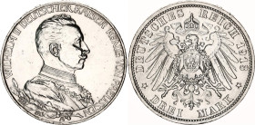 Germany - Empire Prussia 3 Mark 1913 A
KM# 535, N# 19478; Silver; 25th Anniversary of the Reign of King Wilhelm II; UNC