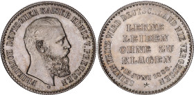 Germany - Empire Prussia Silver Medal "Death of Friedrich III" 1888 Proof
Silver 9.35 g., 28 mm., Proof; Death of Friedrich III; Obv: Bust of Friedri...