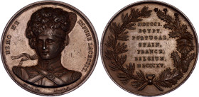 Great Britain Bronze Medal "Scottish Regiments Victory Honors" 1815
BHM# 1702, Eimer# 1081; Bronze 34.83 g., 41 mm.; By Mudie & Dubois; Obv: NEMO ME ...