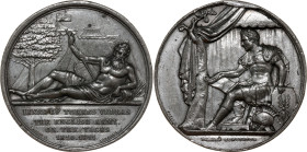 Great Britain Tin Medal "English Army on the Tagus, 1810-1811" 1820 (ND) RR
Eimer 1016, BHM 713, Bramsen 1138; Tin 29.18 g., 41.5 mm.; By L. M. Petit...