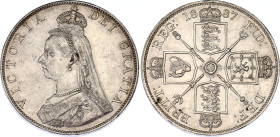 Great Britain 1 Florin 1887
KM# 762, N# 13214; Silver; Victoria; AUNC, Toning