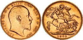 Great Britain 1 Sovereign 1903
KM# 805, Sp# 3969, N# 13226; Gold (.917) 7.96 g.; Edward VII; VF-XF