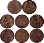 Great Britain 8 x 1 Penny 1860 -1901
Copper; Victoria; VF