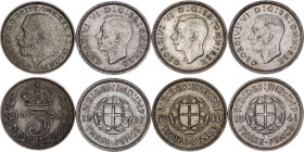 Great Britain 4 x 3 Pence 1920 - 1941
KM# 813a, 848; Silver; George V & George VI; AUNC