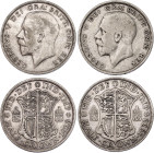 Great Britain 2 x 1/2 Crown 1928 - 1933
KM# 835, N# 2754; Silver; George V; VF+/XF-