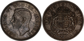 Great Britain 1 Crown 1937
KM# 857, Sp# 4078, N# 8473; Silver; George VI; Coronation of King George VI, 1937; London Mint; AUNC Toned