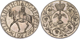 Great Britain 25 New Pence 1977
KM# 920, Sp# LL2, N# 5488; Copper-nickel; Elizabeth II; 25th Anniversary of Accession of Queen Elizabeth II; Llantris...