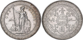 Great Britain 1 Trade Dollar 1907 B
KM# T5, N# 8472; Silver; British Trade Dollar; Bombay Mint; AUNC