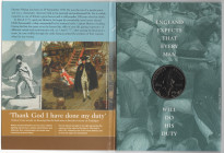 Great Britain 5 Pounds 2005
KM# 1054, N# 5272; Copper-Nickel; 200th anniversary of the death of Admiral Lord Nelson; With Original Booklet; Queen Eli...