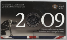Great Britain 5 Pounds 2009
KM# 1121, N# 16652; Copper-Nickel; 3 year countdown (London 2012 series); With Original Booklet; Queen Elizabeth II; BUNC