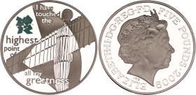 Great Britain 5 Pounds 2009
KM# 1140, N# 18526; Silver., Proof; A Celebration of Britain: The Mind series - Angel of the North; Series: London 2012; ...