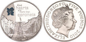 Great Britain 5 Pounds 2010
KM# 1148, N# 18531; Silver., Proof; A Celebration of Britain: The Spirit series - The Mall; Series: London 2012; Elizabet...