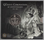 Great Britain 5 Pounds 2013
KM# 1242, N# 41362; Copper-Nickel; 60th anniversary of the coronation of Queen Elizabeth II; With Original Booklet; BUNC
