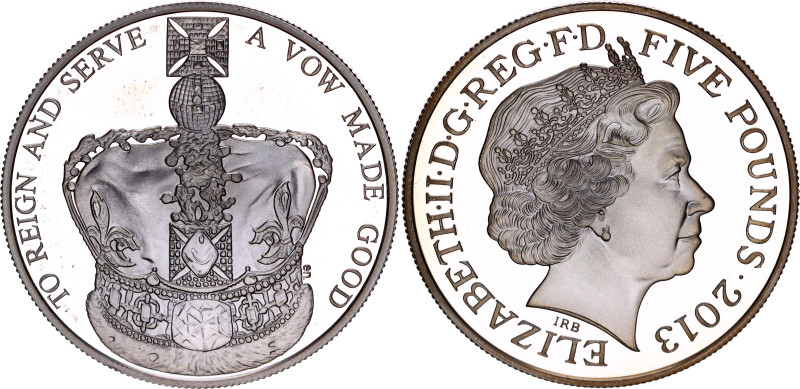 Great Britain 5 Pounds 2013
KM# 1242a, N# 58251; Silver., Proof; Elizabeth II; ...