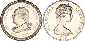 Isle of Man 1 Crown 1976
KM# 37, N# 19998; Proof; Bicentenary of American Independence; Elizabeth II; With golden patina