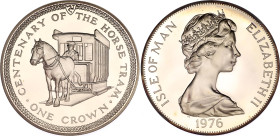 Isle of Man 1 Crown 1976
KM# 38, N# 5042; Proof; 100th Anniversary of the Horse Tram; Elizabeth II