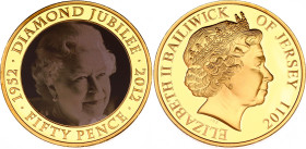 Jersey 50 Pence 2011
N# 154987; Proof; Elizabeth II; 60th Anniversary of Coronation