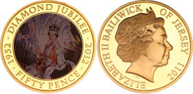 Jersey 50 Pence 2011
N# 167139; Proof; Elizabeth II; 60th Anniversary of Coronation