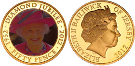Jersey 50 Pence 2012
N# 267479; Proof; Elizabeth II; 60th Anniversary of Coronation
