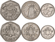 Barbados Lot of 3 Coins 1994 -1998
XF