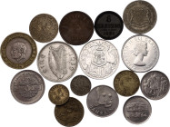 World Lot of 16 Coins 1851 -2002
With silver; Various denominations and dates; XF-UNC