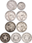 Cuba Lot of 9 Coins 1948 -1953
With silver; Various denominations and dates; XF-UNC