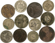 Egypt Lot of 12 Coins 1910 AH 1327
With silver; Mehmed V; VG-XF